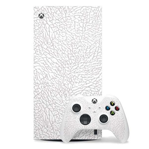 Elephant Print White Xbox Series X Skins
