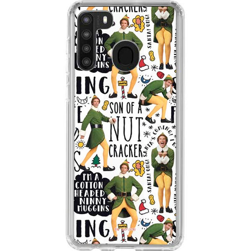 Elf Pattern Galaxy A21 Clear Case