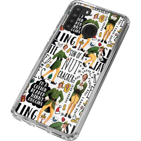 Elf Pattern Galaxy A21 Clear Case