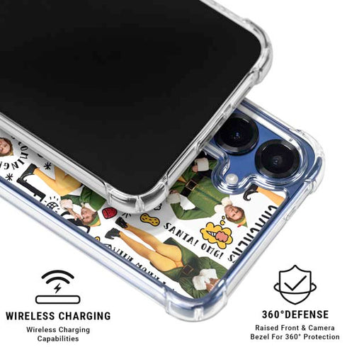 Elf Pattern Galaxy S25 Plus Clear Case