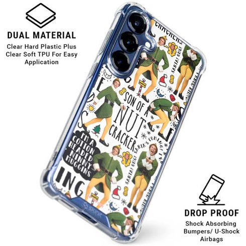 Elf Pattern Galaxy S25 Plus Clear Case