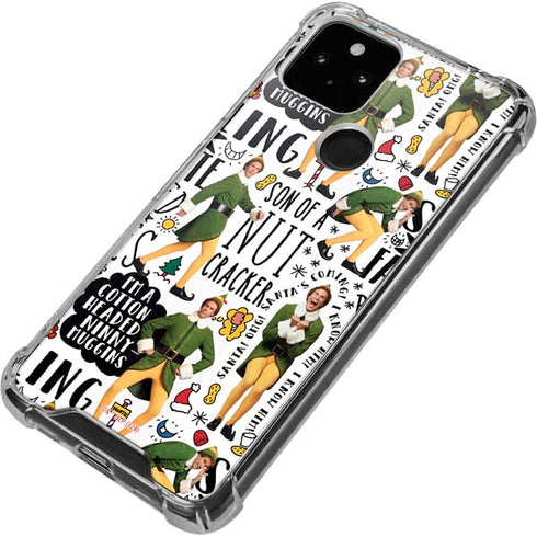 Elf Pattern Google Pixel 5 Clear Case
