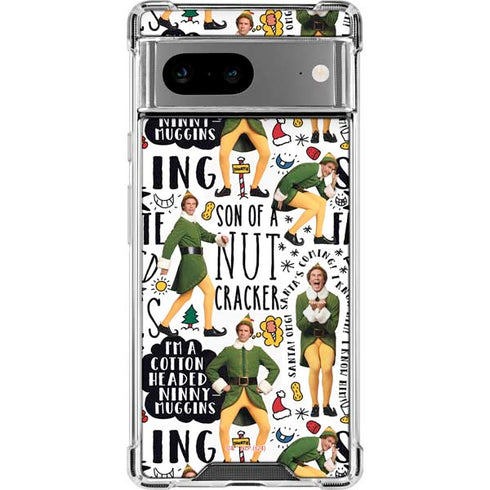 Elf Pattern Google Pixel 8 Clear Case