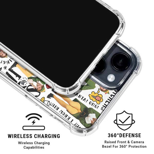 Elf Pattern iPhone 14 Plus Clear Case