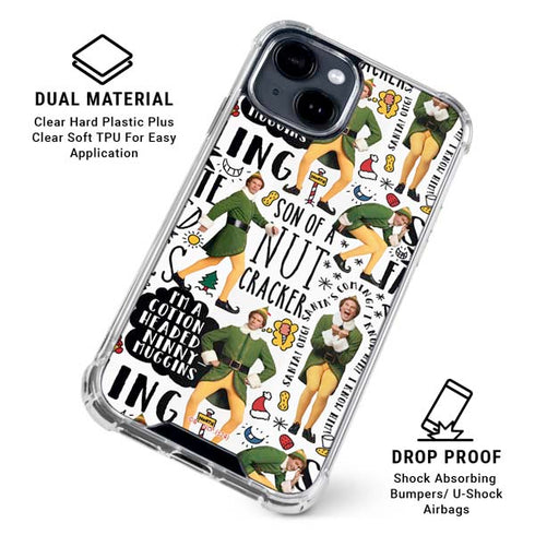 Elf Pattern iPhone 15 Clear Case