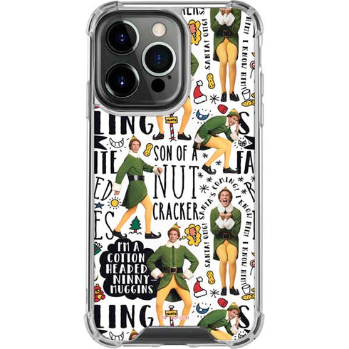 Elf Pattern iPhone 15 Pro Max Clear Case