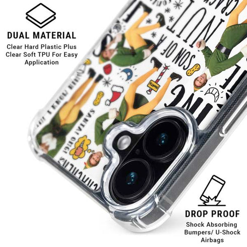 Elf Pattern iPhone 16 Clear Case