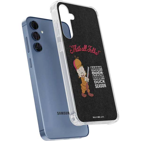 Looney Tunes Elmer Fudd Thats All Folks Galaxy A55 5G Clear Case