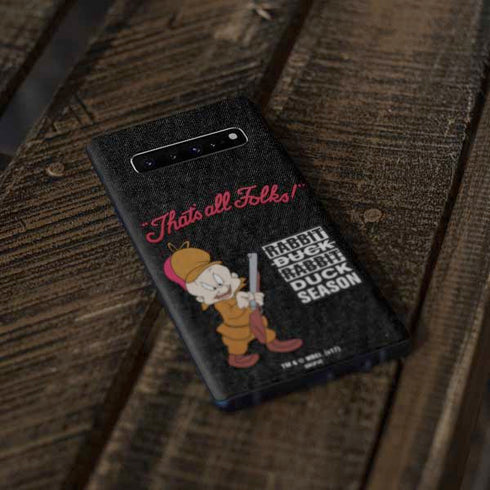 Looney Tunes Elmer Fudd Thats All Folks Galaxy S10 Skin
