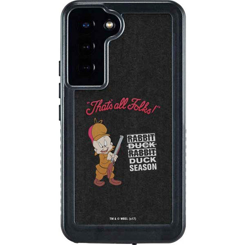 Looney Tunes Elmer Fudd Thats All Folks Galaxy S24 Plus Waterproof Case