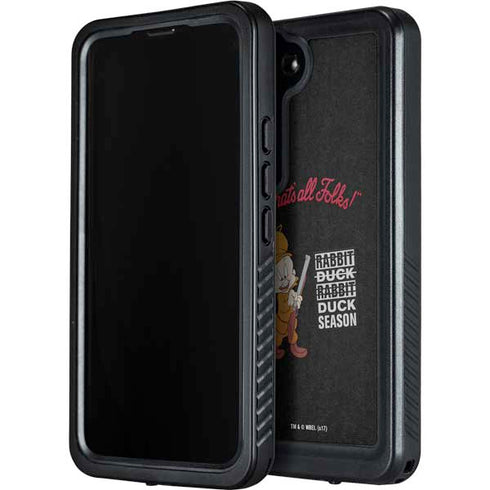 Looney Tunes Elmer Fudd Thats All Folks Galaxy S24 Plus Waterproof Case