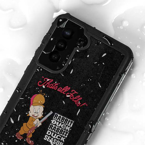 Looney Tunes Elmer Fudd Thats All Folks Galaxy S24 Plus Waterproof Case