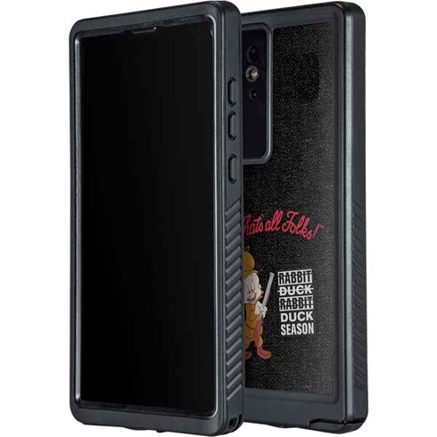 Looney Tunes Elmer Fudd Thats All Folks Galaxy S24 Ultra Waterproof Case