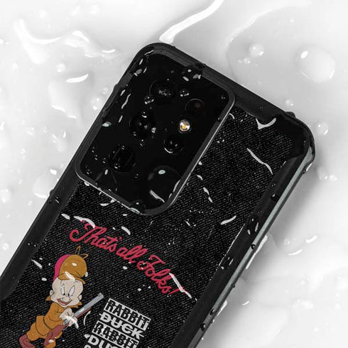 Looney Tunes Elmer Fudd Thats All Folks Galaxy S24 Ultra Waterproof Case