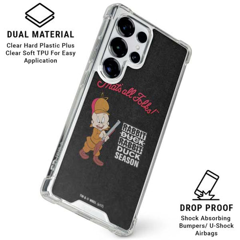 Looney Tunes Elmer Fudd Thats All Folks Galaxy S26 Ultra Clear Case