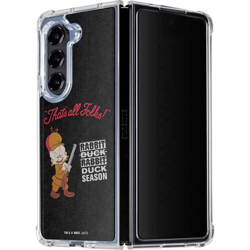 Looney Tunes Elmer Fudd Thats All Folks Galaxy Z Fold5 5G Clear Case