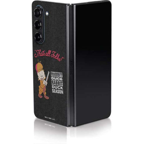 Looney Tunes Elmer Fudd Thats All Folks Galaxy Z Fold5 5G Skin