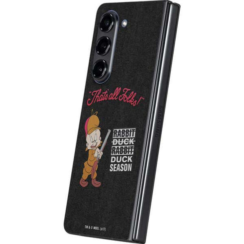 Looney Tunes Elmer Fudd Thats All Folks Galaxy Z Fold5 5G Skin