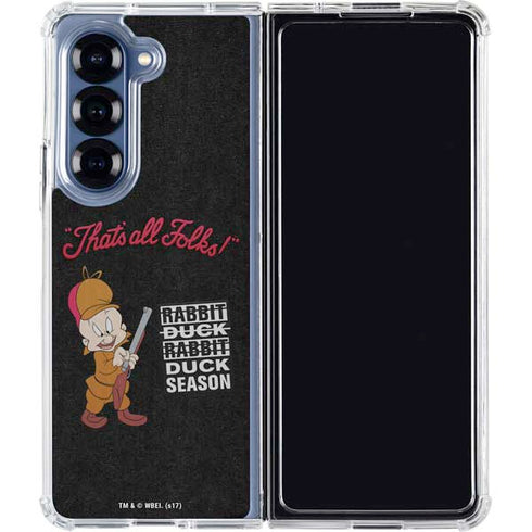 Looney Tunes Elmer Fudd Thats All Folks Galaxy Z Fold6 Clear Case