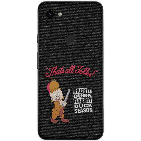 Looney Tunes Elmer Fudd Thats All Folks Google Pixel 3a XL Skin