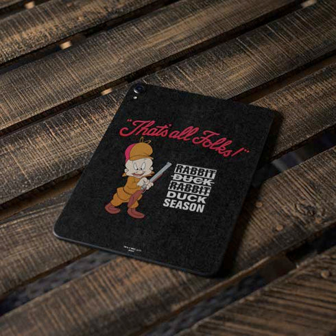 Looney Tunes Elmer Fudd Thats All Folks Apple iPad Pro Skin