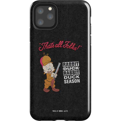 Looney Tunes Elmer Fudd Thats All Folks iPhone Cases