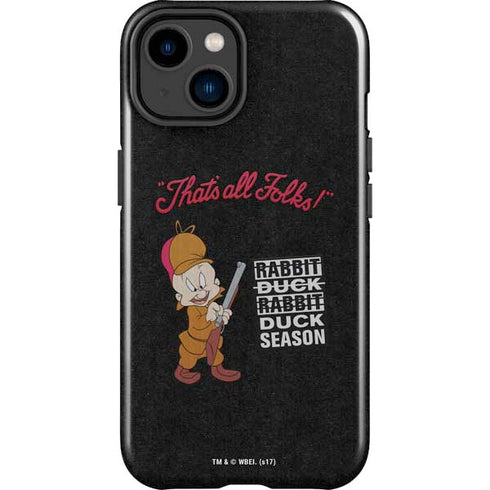 Looney Tunes Elmer Fudd Thats All Folks iPhone 15 Impact Case