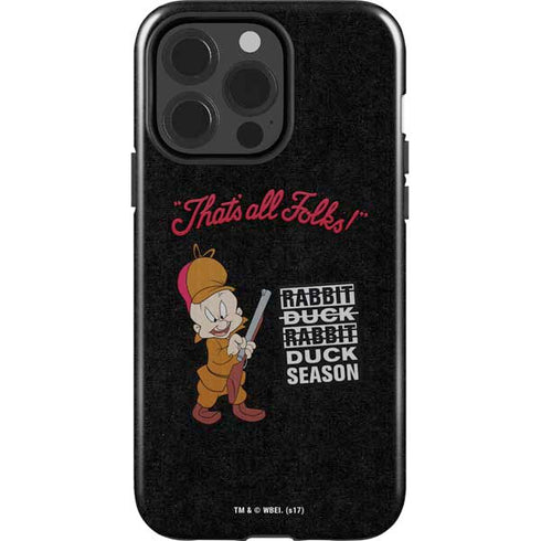 Looney Tunes Elmer Fudd Thats All Folks iPhone 15 Pro Impact Case