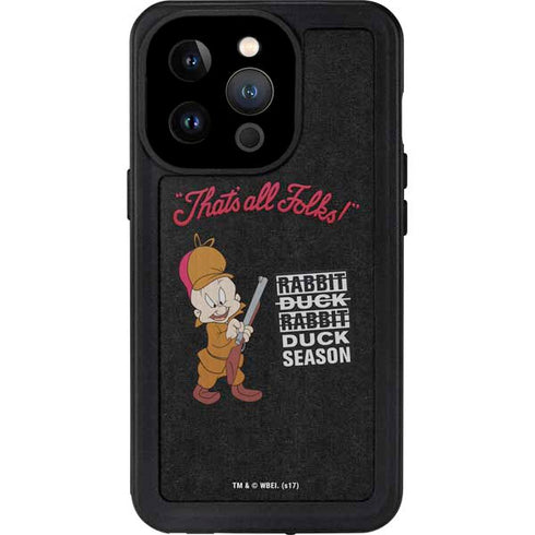 Looney Tunes Elmer Fudd Thats All Folks iPhone 15 Pro Waterproof Case