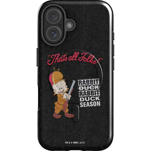 Looney Tunes Elmer Fudd Thats All Folks iPhone 16 Magsafe Impact Case