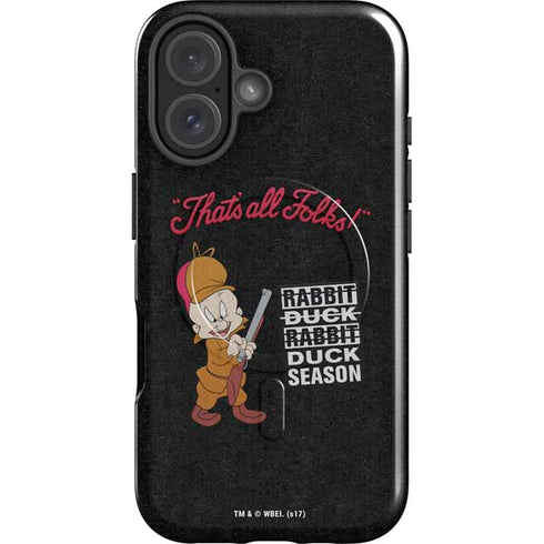 Looney Tunes Elmer Fudd Thats All Folks iPhone 16 Plus Magsafe Impact Case