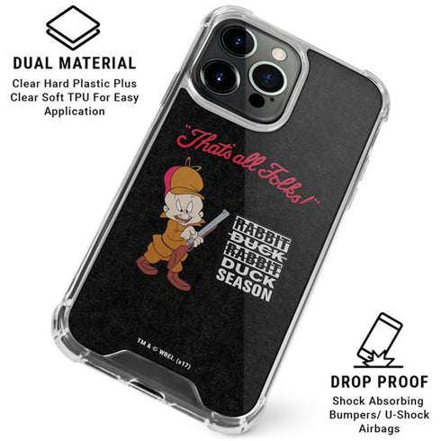 Looney Tunes Elmer Fudd Thats All Folks iPhone 16 Pro Clear Case