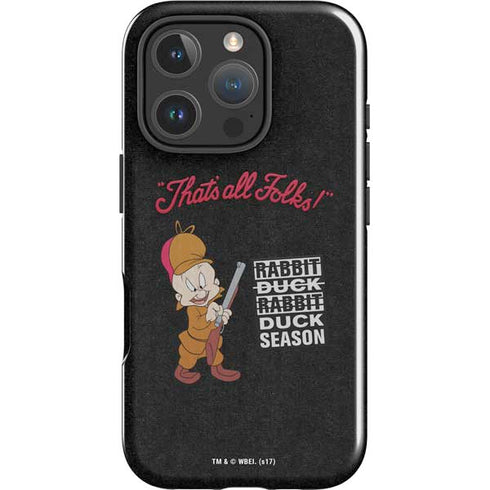 Looney Tunes Elmer Fudd Thats All Folks iPhone 16 Pro Max Impact Case