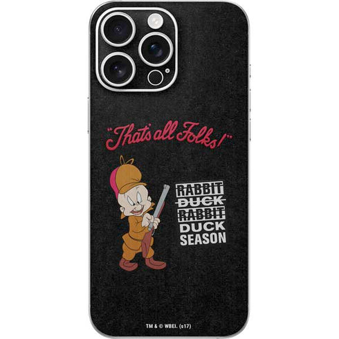 Looney Tunes Elmer Fudd Thats All Folks iPhone 16 Pro Max Skin