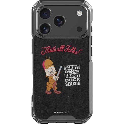 Looney Tunes Elmer Fudd Thats All Folks iPhone 17 Pro Clear Case
