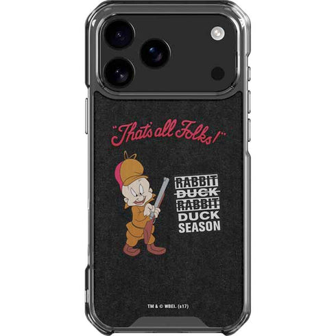 Looney Tunes Elmer Fudd Thats All Folks iPhone 18 Pro Max Clear Case