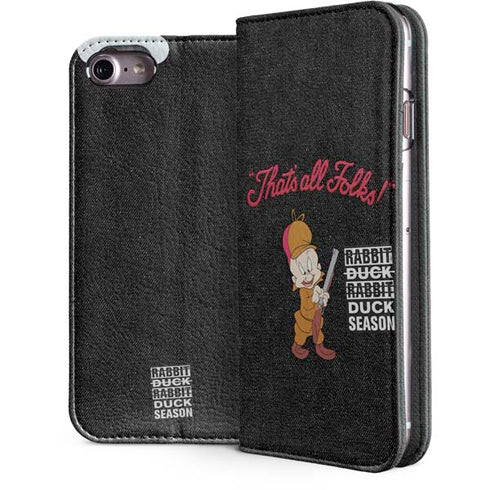 Looney Tunes Elmer Fudd Thats All Folks iPhone 7 Folio Case