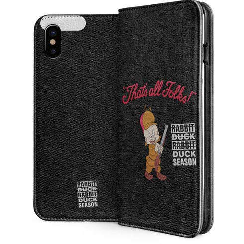 Looney Tunes Elmer Fudd Thats All Folks iPhone 8 Folio Case