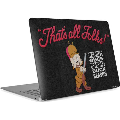 Looney Tunes Elmer Fudd Thats All Folks Apple MacBook Air Skin