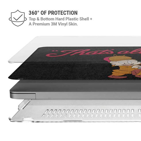 Looney Tunes Elmer Fudd Thats All Folks MacBook Pro 14in (2021-24) Case plus Skin
