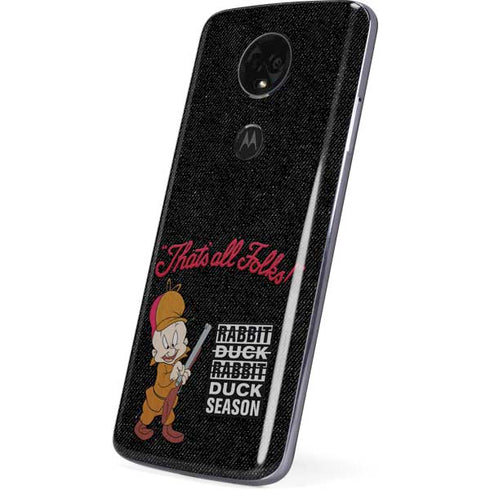 Looney Tunes Elmer Fudd Thats All Folks Moto E5 Plus Skin