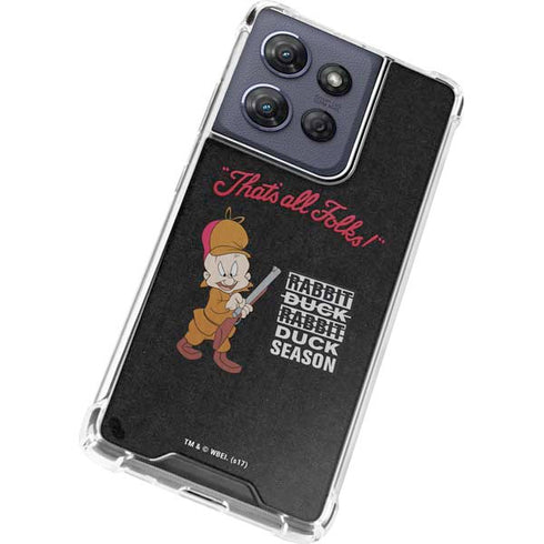 Looney Tunes Elmer Fudd Thats All Folks Moto G 5G (2025) Clear Case