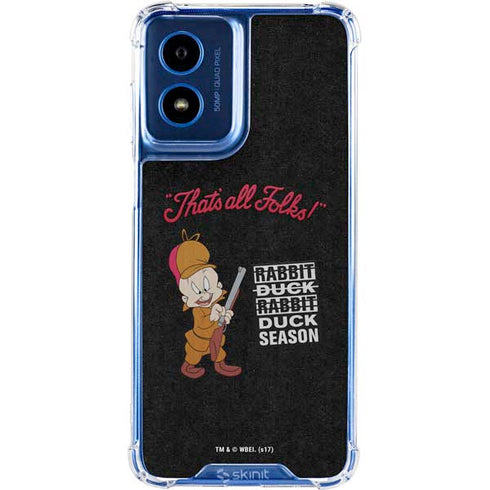 Looney Tunes Elmer Fudd Thats All Folks Moto G Play 4G (2024) Clear Case