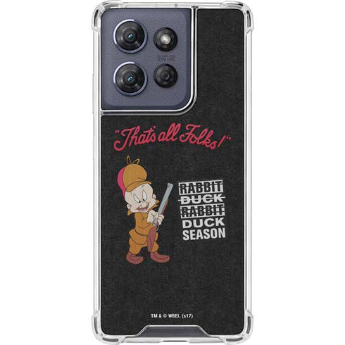 Looney Tunes Elmer Fudd Thats All Folks Moto G Play 5G (2025) Clear Case