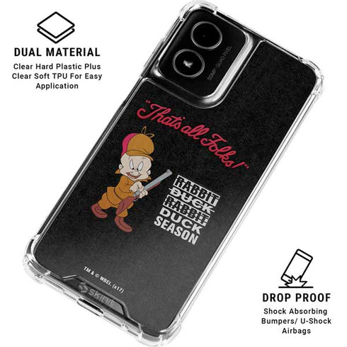 Looney Tunes Elmer Fudd Thats All Folks Moto G Power 5G (2024) Clear Case