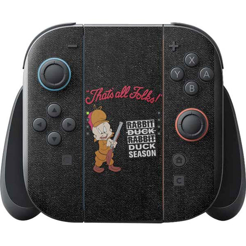Looney Tunes Elmer Fudd Thats All Folks Nintendo Switch 2 (2025) with Joy-Con Skin