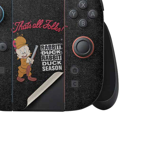 Looney Tunes Elmer Fudd Thats All Folks Nintendo Switch 2 (2025) Joy-Con Controller Skin