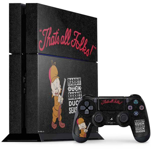 Looney Tunes Elmer Fudd Thats All Folks PlayStation PS4 Skins