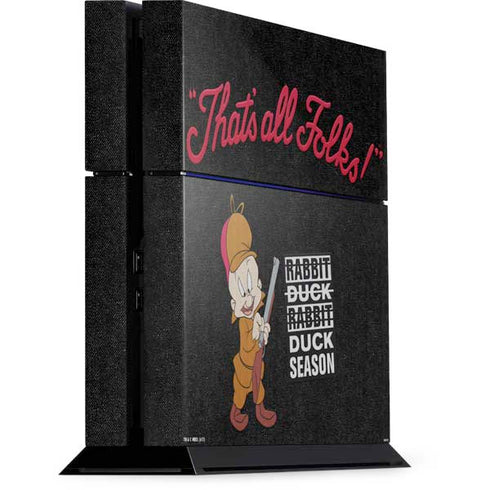 Looney Tunes Elmer Fudd Thats All Folks PS4 Console Skin
