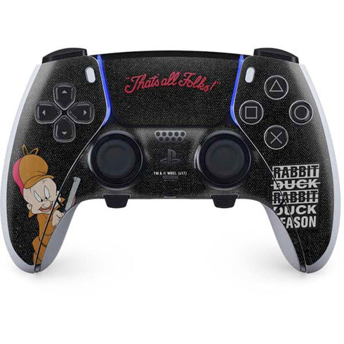 Looney Tunes Elmer Fudd Thats All Folks PS5 DualSense Edge Pro Controller Skin
